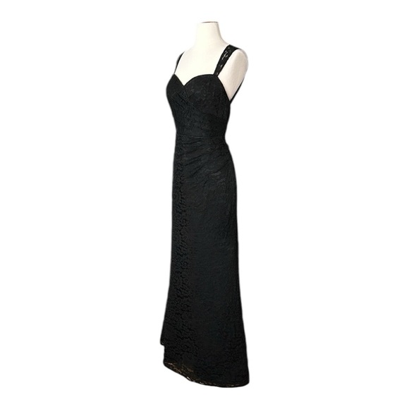 CHRISTINA WU Black Lace Gown Sweetheart Neck Glam Mermaid Occasion Size 12 - Picture 5 of 15